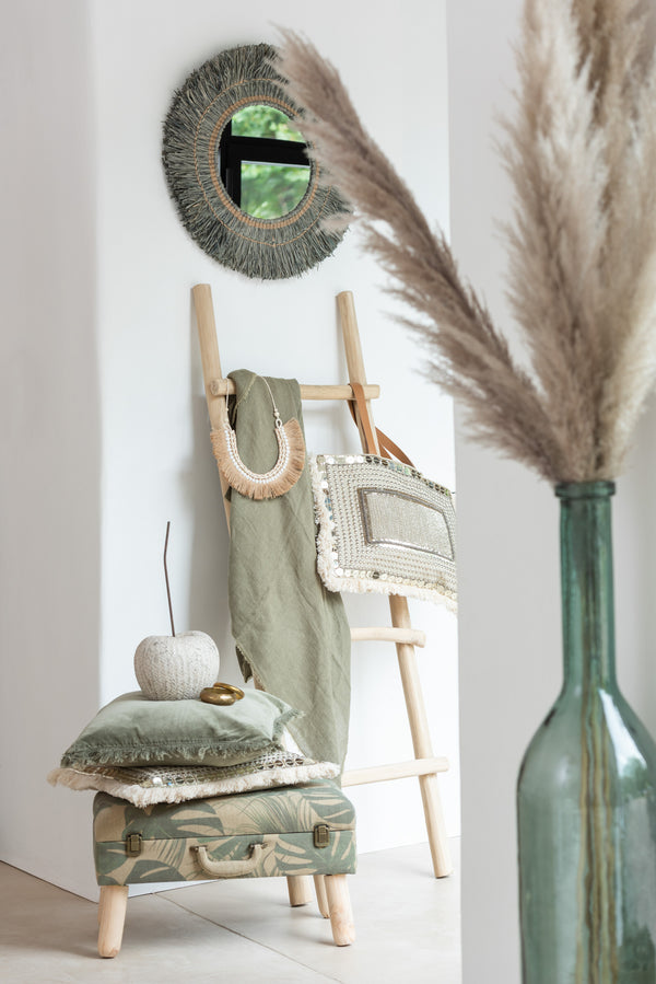 Vtwonen J-Line Plaid Effen - Katoen - Olijfgroen - 200 X 150 Cm