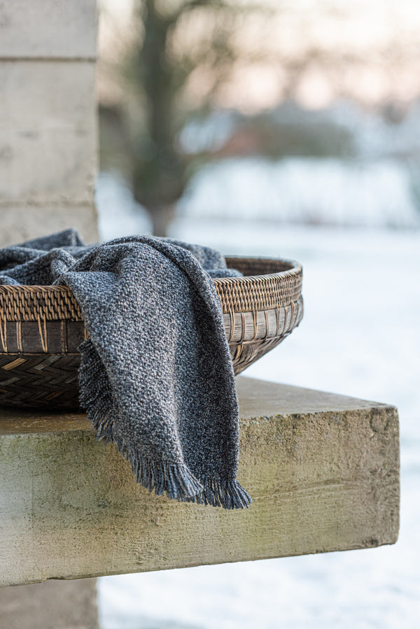 Vtwonen J-Line Plaid Etnic - Katoen - Blauw - 130 X 170 Cm