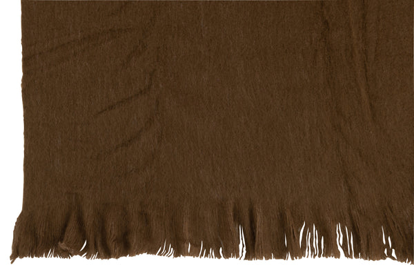 Vtwonen J-Line Plaid Franje - Polyester - Bruin - 180 X 140 Cm