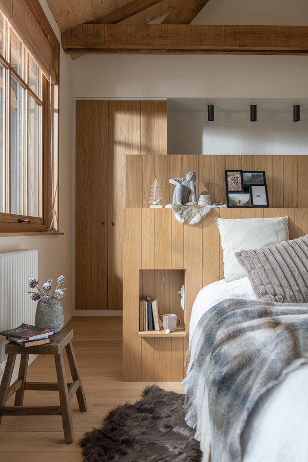 Vtwonen J-Line Plaid Ruit - Polyester - Bruin/grijs/wit - 190 X 136 Cm