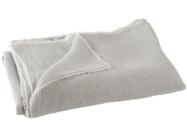 vtwonen J-Line plaid Stonewashed - linnen - lichtgrijs - 200 x 150 cm