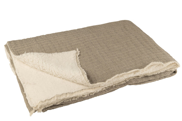 Vtwonen J-Line Plaid Strepen Stiksel - Katoen/polyester - Grijs