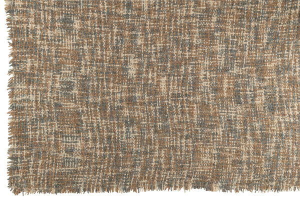 Vtwonen J-Line Plaid Tweed - Katoen - Blauw/beige - 180 X 130 Cm