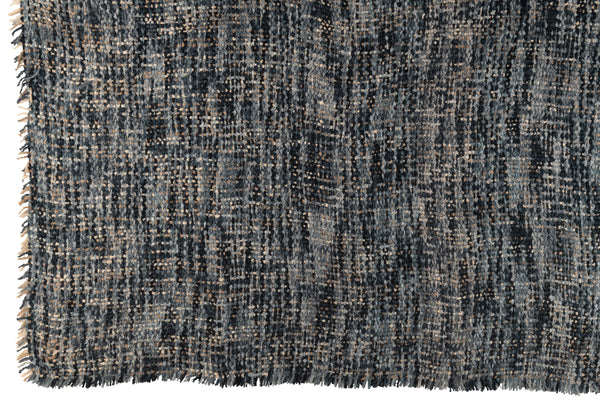 Vtwonen J-Line Plaid Tweed - Katoen - Blauw/wit - 180 X 130 Cm