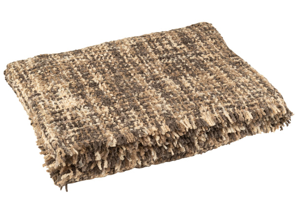 vtwonen J-Line plaid Tweed - katoen - bruin/beige - 180 x 130 cm