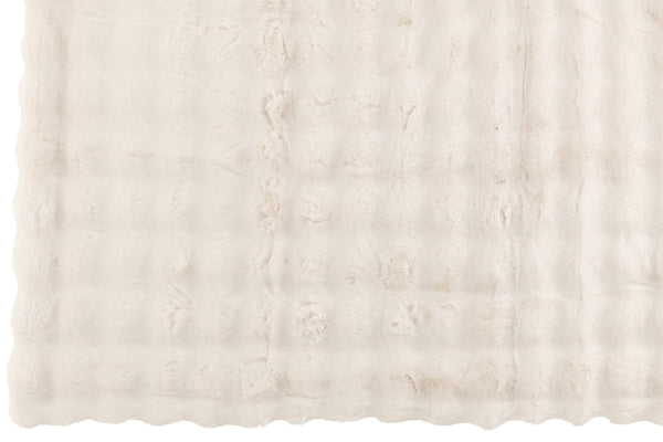 Vtwonen J-Line Plaid Wave - Polyester - Wit - 180 X 130 Cm