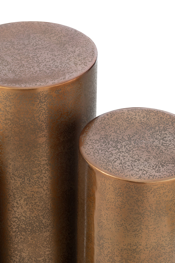 Vtwonen J-Line Sokkel Pilaren Rond - Metaal - Goud - 3 Stuks