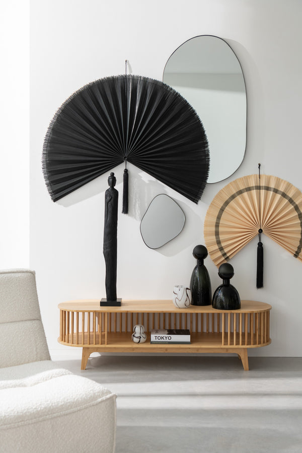 Vtwonen J-Line Vaas Fles + Dop Adria - Glas - Donkergroen - Medium - Ø 18 Cm