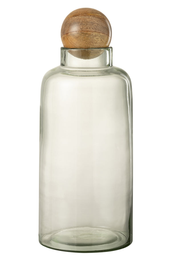 vtwonen J-Line vaas karaf - decanteerkaraf + stop - glas - transparant