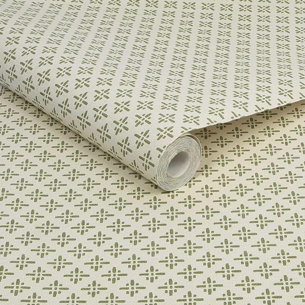 Vtwonen Joules Vliesbehang Beckett Star Olive Groen