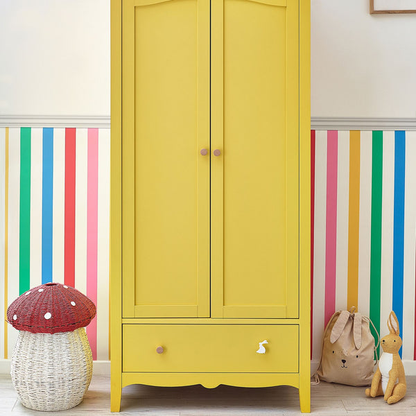 Vtwonen Joules Vliesbehang Country Critters Chunky Stripe Rainbow