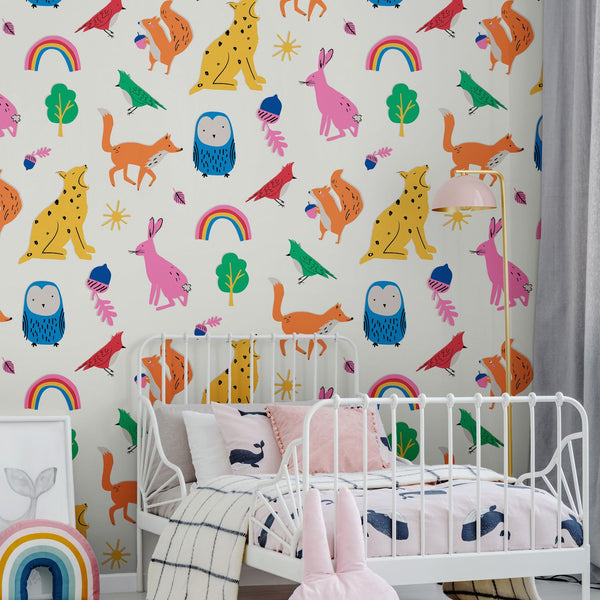 Vtwonen Joules Vliesbehang Country Critters Heroes Rainbow