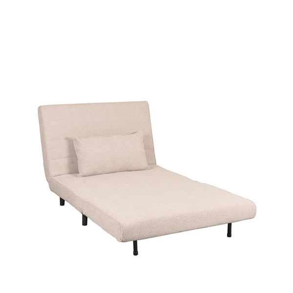 vtwonen LABEL51 Slaapbank Single - Naturel/Zwart - 101x90x81cm vtwonen LABEL51 Slaapbank Single - Naturel/Zwart - 101x90x81cm