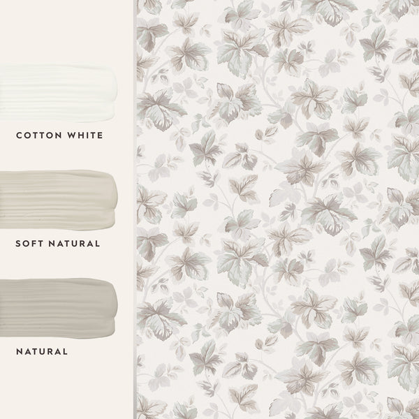 Vtwonen Laura Ashley Autumn Leaves Behang - Bloemen - 10mx52cm - Beige