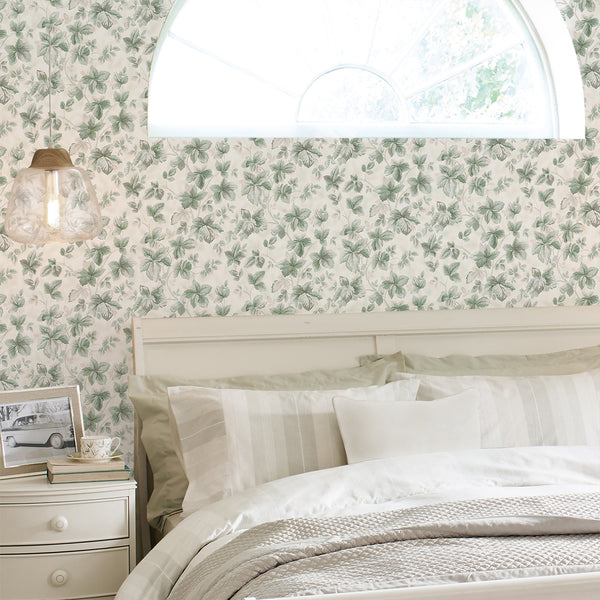Vtwonen Laura Ashley Autumn Leaves Behang - Bloemen - 10mx52cm - Groen