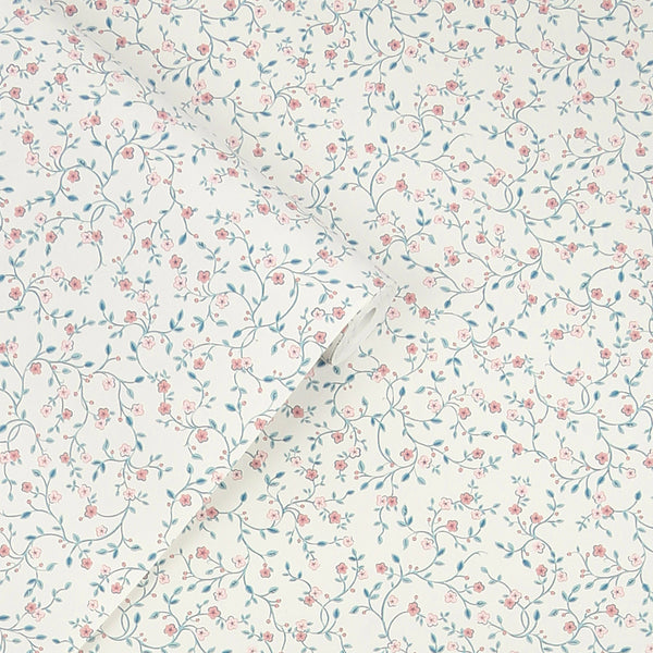 Vtwonen Laura Ashley Belncow Sprig Behang - Bloemen - 10mx52cm - Blauw