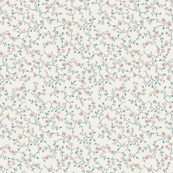 vtwonen Laura Ashley Belncow Sprig Behang - Bloemen - 10mx52cm - Blauw