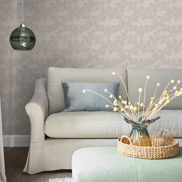 Vtwonen Laura Ashley Burnham Behang - Planten - 10mx52cm - Beige