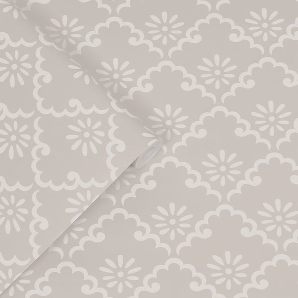 Vtwonen Laura Ashley Coralie Behang - Bloemen - 10mx52cm - Beige