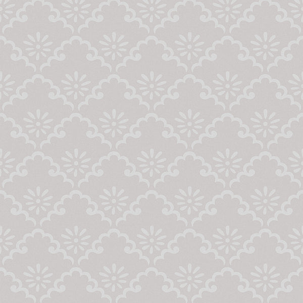 vtwonen Laura Ashley Coralie Behang - Bloemen - 10mx52cm - Grijs