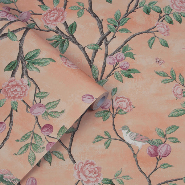 Vtwonen Laura Ashley Eglantine Behang - Bloemen - 10mx52cm - Roze