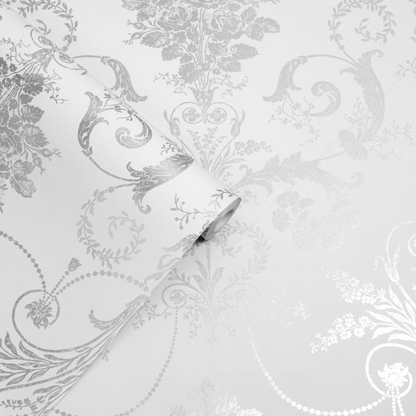 Vtwonen Laura Ashley Josette Behang - Bloemen - 10mx52cm - Grijs