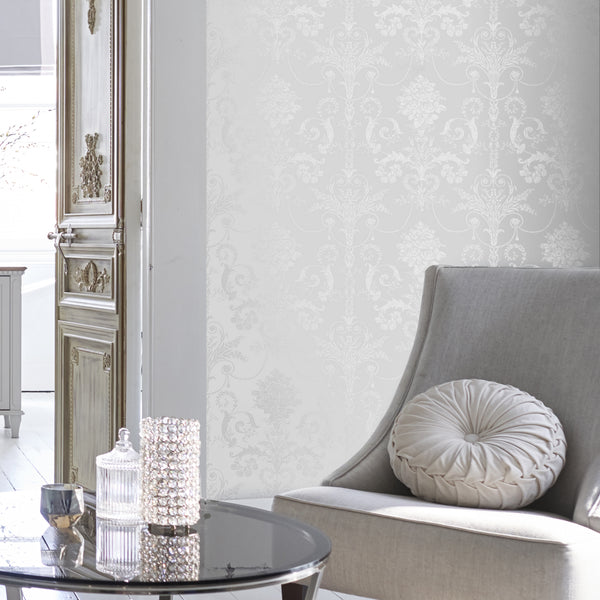 Vtwonen Laura Ashley Josette Behang - Bloemen - 10mx52cm - Grijs