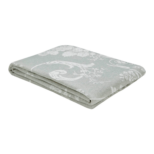 vtwonen Laura Ashley Josette Plaid - Bloemen - 130x170cm - Grijs