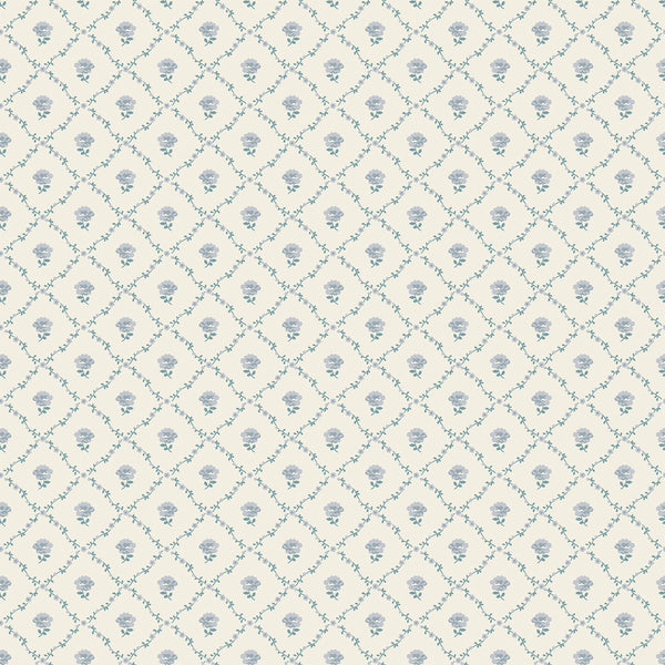 vtwonen Laura Ashley Kate Behang - Bloemen - 10mx52cm - Blauw vtwonen Laura Ashley Kate Behang - Bloemen - 10mx52cm - Blauw