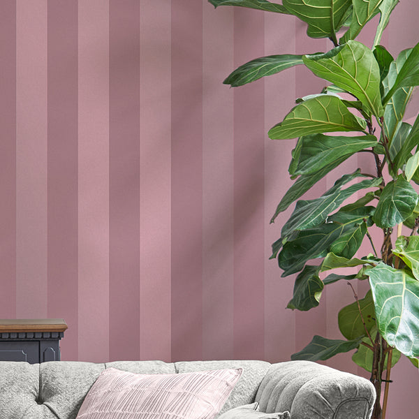 Vtwonen Laura Ashley Lille Pearlescent Stripe Behang - Streep - 10mx52cm - Roze