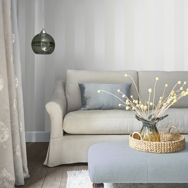 Vtwonen Laura Ashley Lille Pearlescent Stripe Behang - Streep - 10mx52cm - Wit