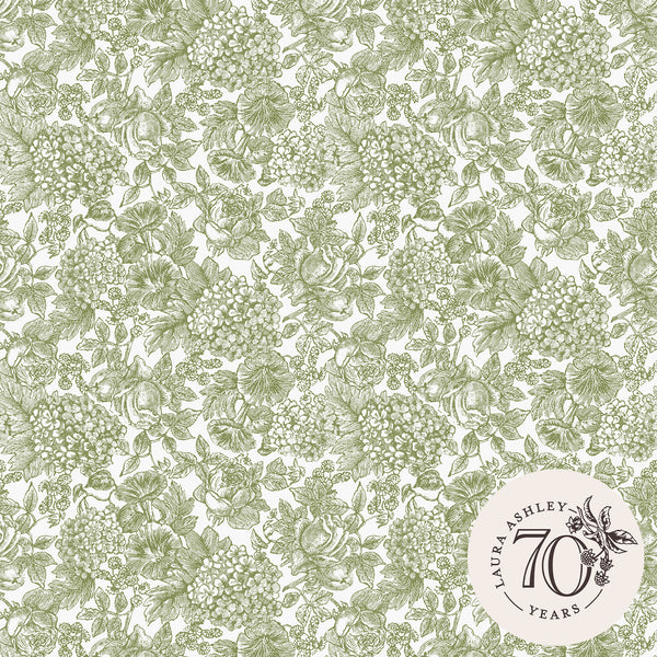vtwonen Laura Ashley Louise Behang - Bloemen - 10mx52cm - Groen vtwonen Laura Ashley Louise Behang - Bloemen - 10mx52cm - Groen