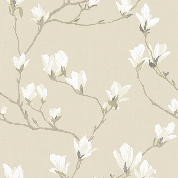 vtwonen Laura Ashley Magnolia Grove Behang - Bloemen - 10mx52cm - Beige vtwonen Laura Ashley Magnolia Grove Behang - Bloemen - 10mx52cm - Beige