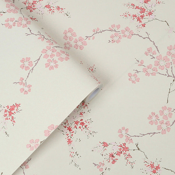 Vtwonen Laura Ashley Oriental Blossom Behang - Bloemen - 10mx52cm - Roze