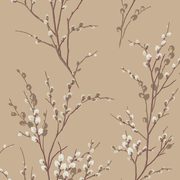 vtwonen Laura Ashley Pussy Willow Behang - Planten - 10mx52cm - Beige
