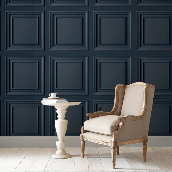 Vtwonen Laura Ashley Redbrook Wood Panel Behang - Houten Panelen - 10mx52cm - Blauw