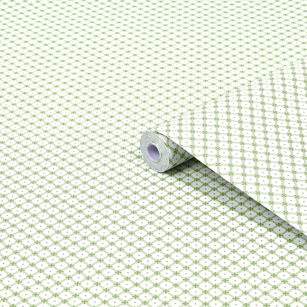 Vtwonen Laura Ashley Wickerwork Behang - Ruit - 10mx52cm - Groen