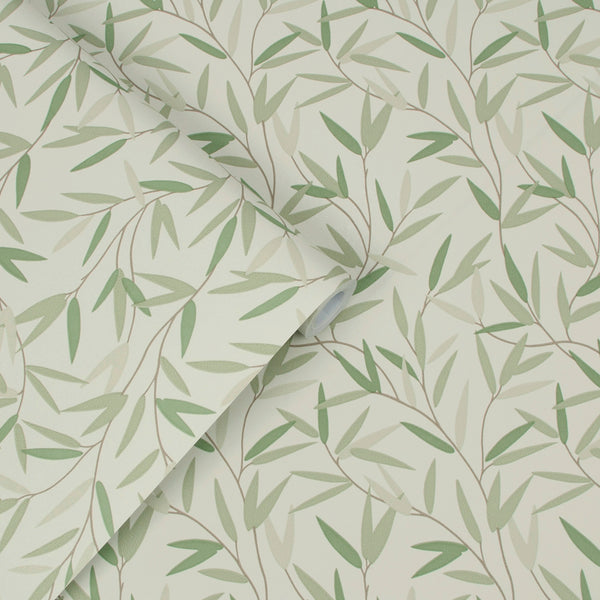 Vtwonen Laura Ashley Willow Leaf Behang - Planten - 10mx52cm - Groen