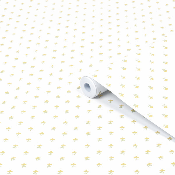 Vtwonen Laura Ashley Wood Violet Behang - Bloemen - 10mx52cm - Geel