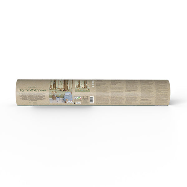 Vtwonen Little Dutch Forest Friends Fotobehang - Dieren - 2 80x3m - Groen