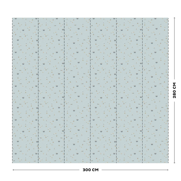 Vtwonen Little Dutch Sailors Bay Blue Fotobehang - Boten - 2 80x3m - Blauw