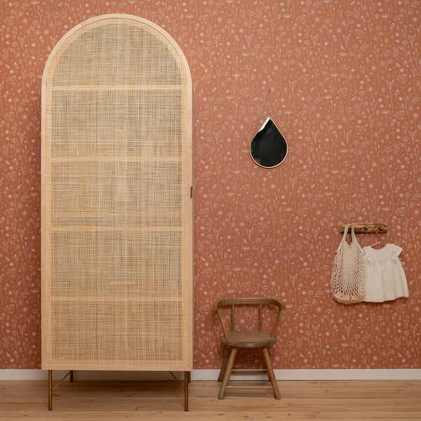 Vtwonen Little Dutch Wild Flowers Rust Behang Kinderkamer - Bloemen - 10mx53cm - Oranje