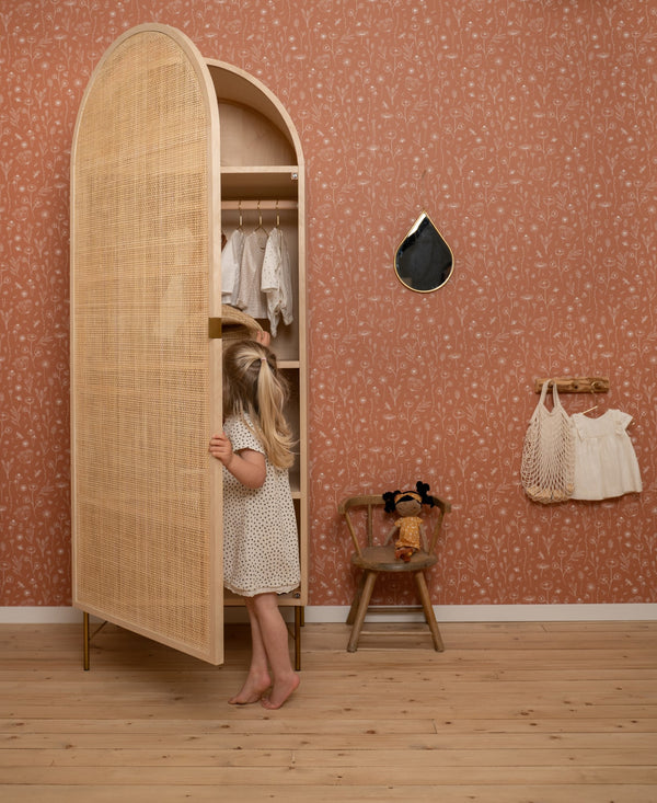 Vtwonen Little Dutch Wild Flowers Rust Behang Kinderkamer - Bloemen - 10mx53cm - Oranje