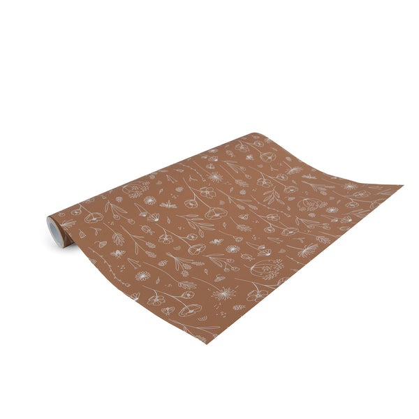 Vtwonen Little Dutch Wild Flowers Rust Behang Kinderkamer - Bloemen - 10mx53cm - Oranje