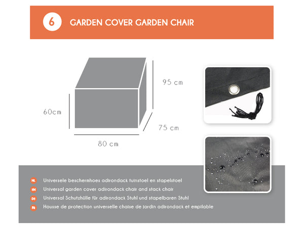 Vtwonen MaximaVida Adirondack Tuinstoel Beschermhoes London Zwart - Zware Uitvoering