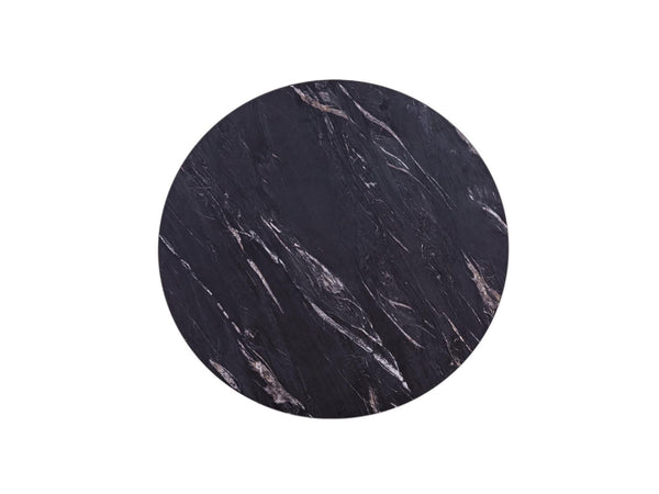 vtwonen MaximaVida rond tafelblad Firenze 75 cm - zwart HPL marmer look