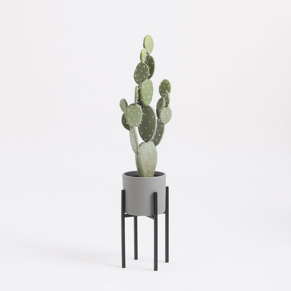 Vtwonen Mica Decorations Ascot Plantenstandaard - L21 X B21 X H35 Cm - Metaal - Zwart