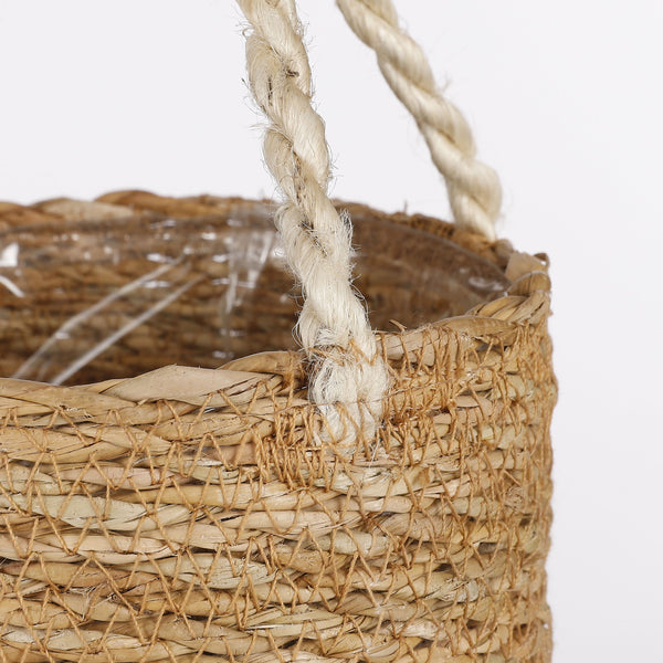 Vtwonen Mica Decorations Atlantic Plantenmand - Set Van 2 - H16 X Ø16 Cm - Lichtbruin