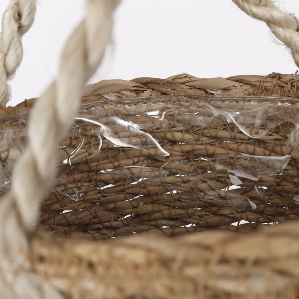 Vtwonen Mica Decorations Atlantic Plantenmand - Set Van 2 - H16 X Ø16 Cm - Lichtbruin