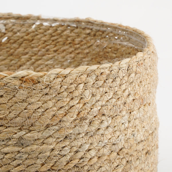 Vtwonen Mica Decorations Atlantic Plantenmand - Set Van 2 - H26 X Ø30 Cm - Crème